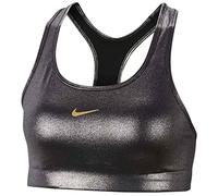 Nike Swoosh Icon Clash Shmr Soutien-Gorge Sport Femme, Black/Black/Metallic Silver, FR : M (Taille Fabricant : M)