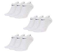 Nike SX2554 Set de 9 paires de chaussettes de sport invisibles Noir/blanc/gris - Blanc - Medium