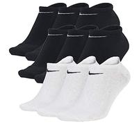 Nike SX2554 Set de 9 paires de chaussettes de sport invisibles Noir/blanc/gris - Multicolore - Large