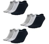 Nike SX2554 Set de 9 paires de chaussettes de sport invisibles Noir/blanc/gris - Multicolore - Small