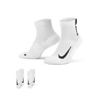Chaussettes pack de 2 nike multiplier blanc unisex