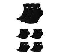 Nike SX7677 Lot de 6 à 18 paires de chaussettes de sport courtes pour homme et femme Blanc/noir Taille 34 36 38 40 42 44 46 48 50, Taille : 34-38, Couleur des chaussettes : 15 paires noires