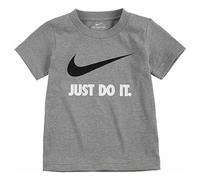 Nike T-shirt à manches courtes Swoosh JDI gris foncé/blanc 4-5 ans (104-110) Garçon