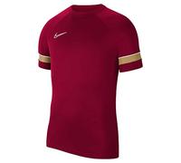 Nike T-shirt d'entraînement Academy 21, Homme, T-shirt, CW6101-677, Rouge/blanc/or jersey, s