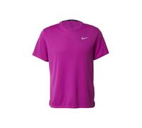 NIKE T-Shirt fonctionnel 'MILER' gris argenté / violet néon, Taille L