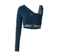 NIKE T-shirt fonctionnel 'Pro Shine' bleu marine / gris / blanc, Taille L