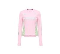 NIKE T-shirt fonctionnel 'SWIFT' gris argenté / vert clair / rose, Taille L