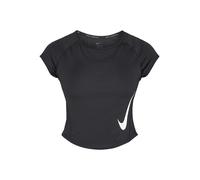 NIKE T-shirt fonctionnel 'TEMPO SWOOSH' noir / blanc, Taille L
