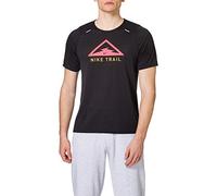 Nike T-Shirt Rise 365 Trail pour Homme, Homme, T-Shirt, CQ7951, Noir/Laser Crimson, m
