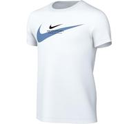 Nike T-Shirt SI Graphic pour garçon, Blanc/Bleu au-delà, 7-8 Ans