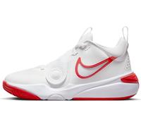 Nike Team Hustle D 11 (GS) Basket, Summit White/Track Red-White, 38.5 EU