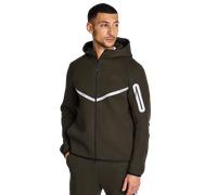 Nike Sportswear Veste de survêtement 'TECH FLC' olive / noir / blanc, Taille S