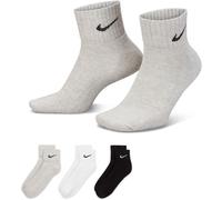 Nike Three Pack Quarter Socks Mens Noir/Gris/Blanc 11-14 (XL) Male