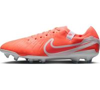Nike Tiempo Legend 10 Pro DV4333-800 Crampons de Football pour Terrain Ferme Blanc, Lave piquante/Blanc, 45.5 EU