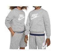 Nike Top K NSW Club FLC Crew Ls Hbr, DK Grey Heather/White, FD2992-063, XL
