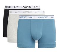 Nike Trunk 3PK sous-vêtements, Blk/Gry H/Smokey Blue-White WB, L Homme