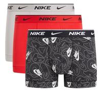 Nike Trunk 3PK sous-vêtements, Blk NK LG PRNT/COLGE Grey/Uni Rouge, XS Homme