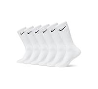 Nike U NK Everyday Cush Crew 6pr Chaussettes Homme, Blanc (White/Black 100), FR : M (Taille Fabricant : M)
