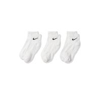 Nike U NK Everyday Cush QTR 3PR Chaussettes Homme, Blanc/Noir, M (Taille Fabricant : 38-42)
