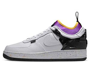 NIKE Undercover Air Force 1 Baskets Basses Unisexes, Noir, Blanc, Gris Brouillard, 5.5 UK
