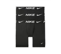 Nike Underwear Homme Essential Boxer Brief Long Lot de 3 - Jambes allongées, sans frottements, Maintien Parfait, Black/Black/Black, M
