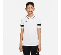 Nike Unisex Kids Short Sleeve Polo Nike Dri-Fit Academy, White/Black/Black/Black, CW6106-100, S