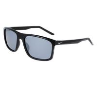Nike Unisex Nike 010 Lunettes de soleil Bio-inject Noir Argent Carré Polarisé Polarisé