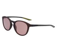 Nike Unisex NIKE EVOLUTION E DZ7361 220 Lunettes de soleil Plastique Marron opaque Rose Ronde Photochromatique