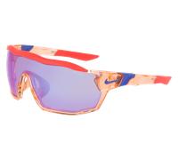 Nike Unisex Nike NIKE SHOW X RUSH E DZ7369 814 Lunettes de soleil Bio-injecté Orange Bleu Masque Normale