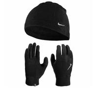 Pack bonnet paire de gants femme nike run fleece noir