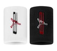 Nike Unisexe Jordan Jumpman 2PK Graphic Serre-Poignet Black/White/Gym Red One Size