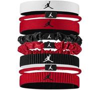 Nike Unisexe Jordan Sport Mixed Width 8 PK Élastique à Cheveux White/Gym Red/Black One Size
