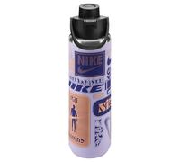 Nike Unisexe SS Recharge Chug Graphic Bouteille d'eau Hydrangeas/Black/Deep Night/Apricot Agate 709 ML