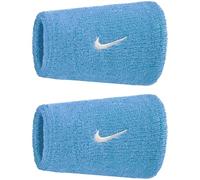 Nike Poignet éponge polaire Swoosh Classic Double Wide (x2) Bleu TU