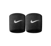Nike Poignets éponge Swoosh Unisexe Absorbants Lot de 2 Noir/Blanc Taille unique