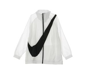 Nike - Veste coupe-vent avec Swoosh - Femme - Sport - Blanc - Taille: 40 FR