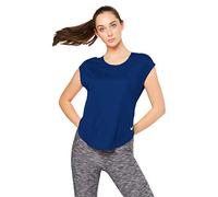 Nike W NK City Sleek Top SS T-Shirt Femme, Blue Void/Reflective Silv, FR : L (Taille Fabricant : L)