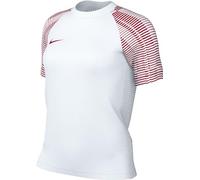 Nike W NK DF Academy JSY SS Haut à Manches Courtes, Blanc/Rouge université, s Femme