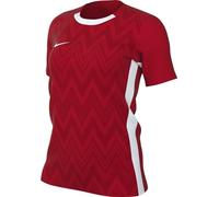 Nike W NK DF Chalng V JSY SS Haut à Manches Courtes, Rouge/Blanc, XS Femme