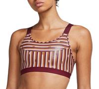 Nike W NK DF SWSH SHIMMER LOGO BRA Brassière XS Rouge foncé