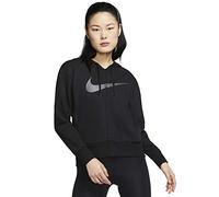 Nike W NK Dry Get FIT FC FZ H ES GX Sweat-Shirt Femme, Black/(Thunder Grey), FR : M (Taille Fabricant : M)
