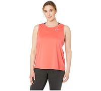 Nike W NK Dry Miler Tank Plus Réservoir Femme, Ember Glow/Reflective Silv, FR : 4XL (Taille Fabricant : 2X)