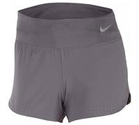 Nike W NK Eclipse Short 3In Shorts de Sport Femme Gunsmoke/(Reflective Silv) FR: 2XL (Taille Fabricant: 2XL)