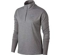Nike W NK ELMNT Top HZ T-Shirt à Manches Longues Femme, Gris (gunsmoke/atmosphere grey/htr/(reflective silv)), XS