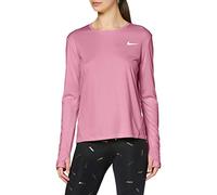 Nike W NK Miler Top Ls T-Shirt à Manches Longues Femme Magic Flamingo/(Reflective Silv) FR: XL (Taille Fabricant: XL)