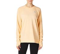 Nike W NK Pacer Crew T-Shirt à Manches Longues Femme, Melon Tint/HTR/(Reflective Silv), FR : L (Taille Fabricant : L)