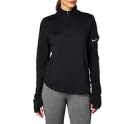 Nike W NK Sphr Elmnt Top HZ T-Shirt à Manches Longues Femme Black/(Reflective Silv) FR: M (Taille Fabricant: M)