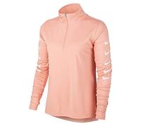 Nike W NK Swoosh Run Top Hz Sweatshirt Femme, Rose/Blanc (Pink Quartz/White), S