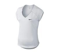 Nike W NKCT Top Pure T-Shirt Femme, White/Black, FR : L (Taille Fabricant : L)