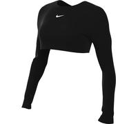 Nike W NP DF Crop Ls Femme Haut à Manches Longues, Noir, Gris Fer, Gris Fer